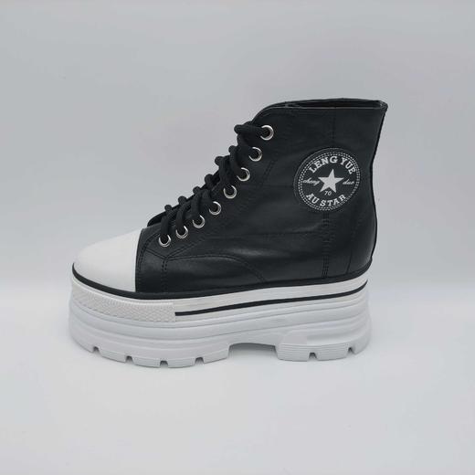 lFGJ 2253黑色时尚设计师款厚底松糕女靴 商品图1