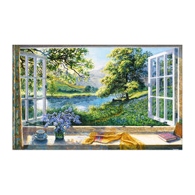 1000片 平面拼图 塑料拼图 H2198 Stephen Darbishire-窗边的风信子