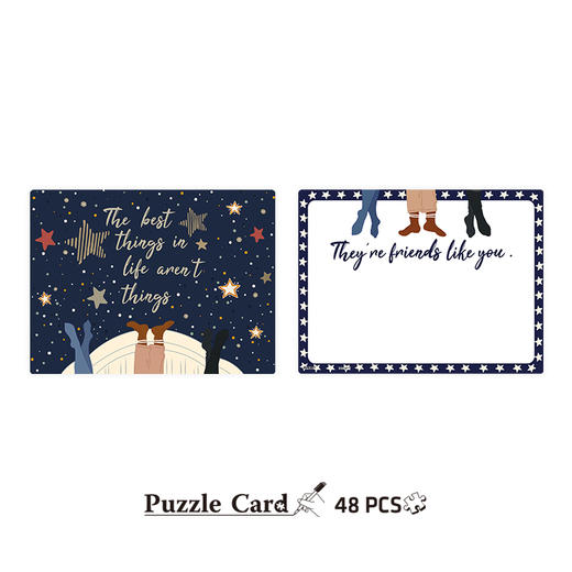 【折扣商品 不退不换】48片 贺卡拼图 塑料拼图 V1044 谈天说地 商品图0