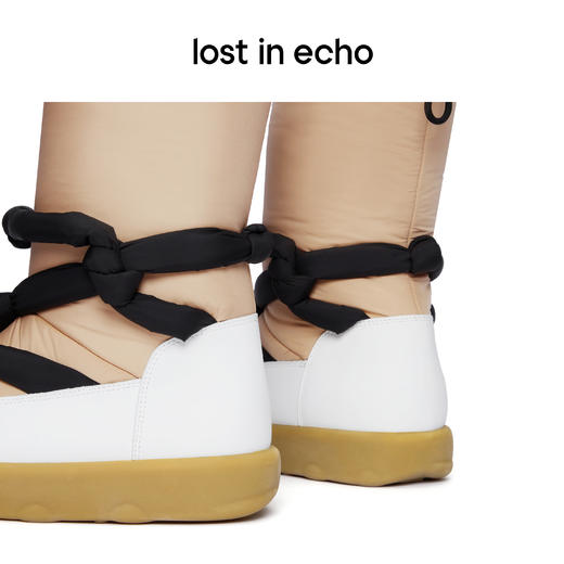 lost in echo 原创设计师品牌 加绒加厚保暖绳结雪地靴长靴面包鞋 商品图2