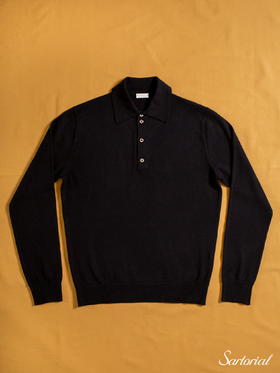 Dalmo 黑色羊绒Polo