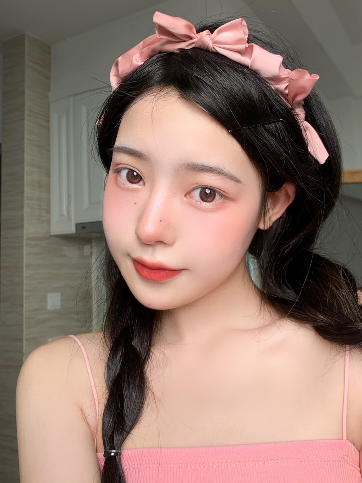 Annakelly半年抛隐形眼镜 蒸馏水杏茶14.2mm 1副/2片-VVCON美瞳商城16