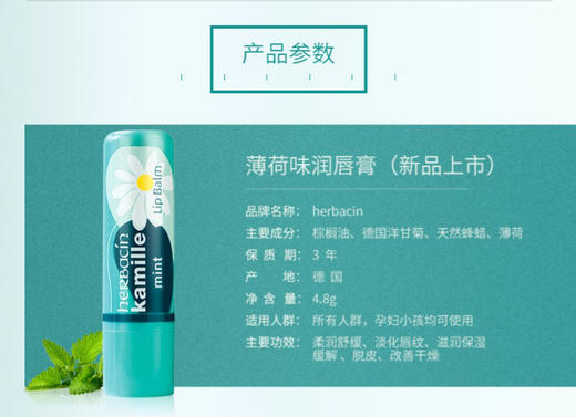 德国小甘菊薄荷修护唇膏 商品图5