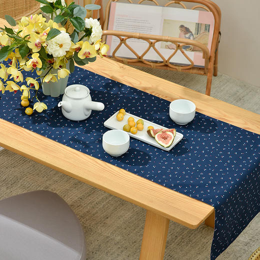 小星星与花日式碎花双面茶旗 商品图0