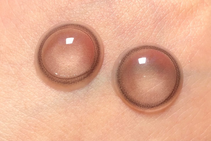 Annakelly半年抛隐形眼镜 蒸馏水杏茶14.2mm 1副/2片-VVCON美瞳商城5