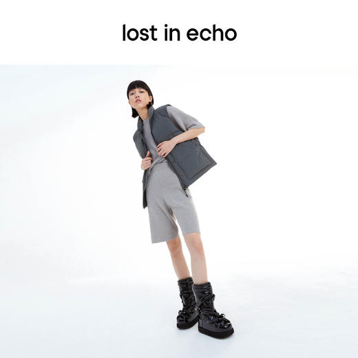 lost in echo 原创设计师品牌 加绒加厚保暖绳结雪地靴长靴面包鞋 商品图4