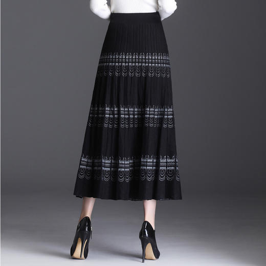 加厚针织毛线裙长裙半身裙秋冬女冬天配毛衣遮胯裙子显瘦 TY5805 商品图3