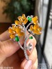 玻璃金翡树叶胸针，18-1041911。  38999 商品缩略图5