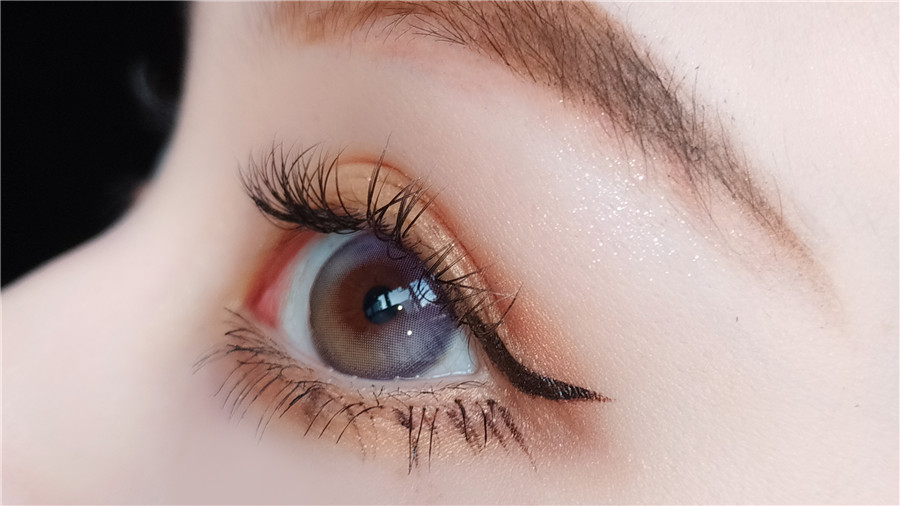 COMELYEYES年抛隐形眼镜 元气少女紫14.2mm 1副/2片-VVCON美瞳网9