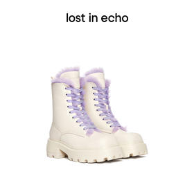 lost in echo 原创设计师品牌 皮毛一体加绒加厚保暖马丁靴短靴