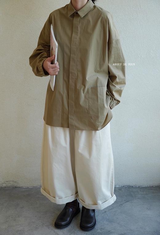 ECOLE DE CURIOSITES 棉质长袖衬衫有口袋 商品图4