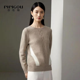 皮皮狗女式圆领提花套衫8585210918