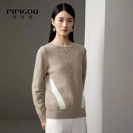 皮皮狗女式圆领提花套衫8585210918 商品图0