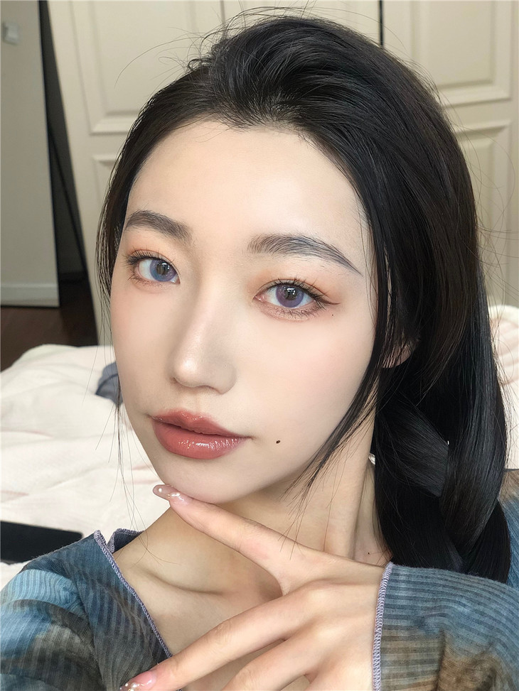 COMELYEYES年抛隐形眼镜 渐变泡泡紫14.5mm 1副/2片-VVCON美瞳网16