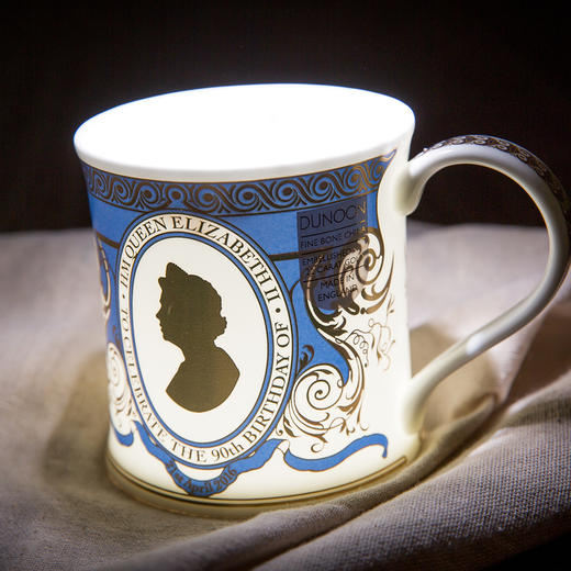 英国原产DUNOON丹侬Wessex型马克杯女王头像 黑色礼盒 商品图2