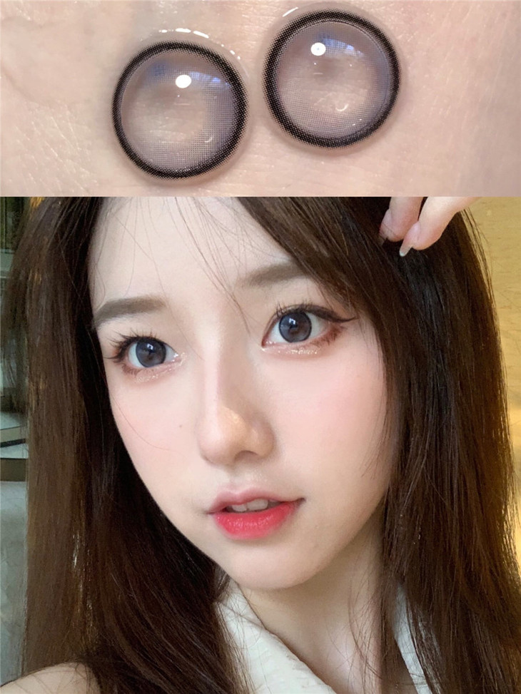 KiraFairy年抛隐形眼镜 墨蓝光点14.2mm 1副/2片-VVCON美瞳网12