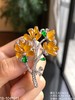玻璃金翡树叶胸针，18-1041911。  38999 商品缩略图0
