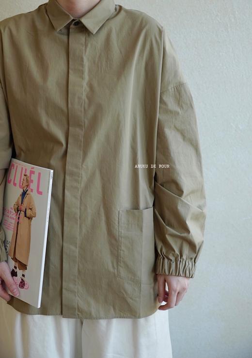 ECOLE DE CURIOSITES 棉质长袖衬衫有口袋 商品图2