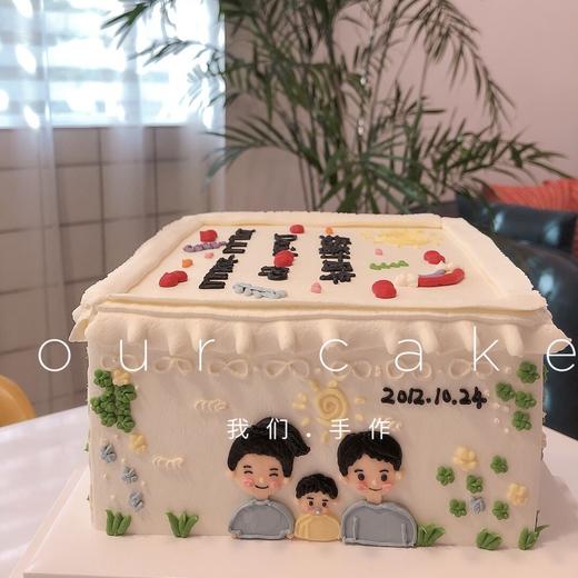 方形四面画人生不同阶段手绘蛋糕-低糖处理无添加 商品图3