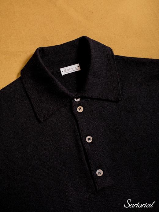 Dalmo 黑色羊绒Polo 商品图1