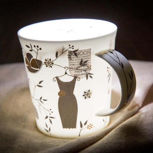 英国原产DUNOON丹侬lomond型骨瓷茶杯水杯马克杯时尚长裙 商品图2