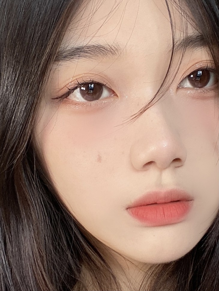 Annakelly半年抛隐形眼镜 蒸馏水杏茶14.2mm 1副/2片-VVCON美瞳商城15