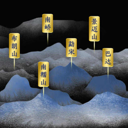 吉顺号 2017年头春古树普洱茶《六大茶山》组合装生茶饼200g*6饼/箱 商品图7