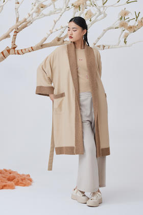 青果领落肩袖睡袍  SJN18W305A