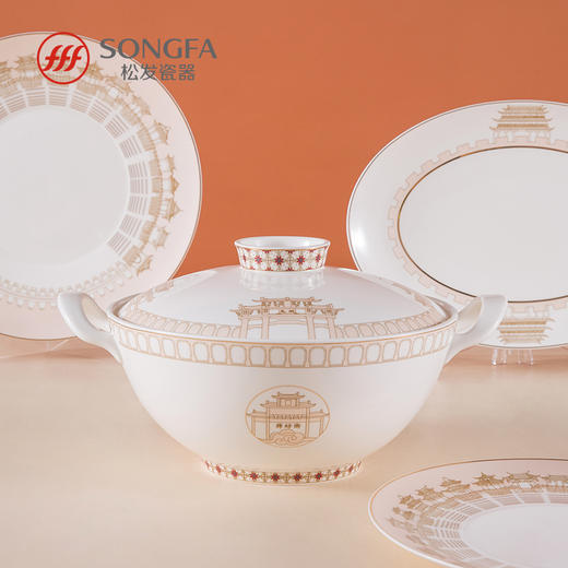 66头印象潮州精品骨瓷餐具套装 商品图3