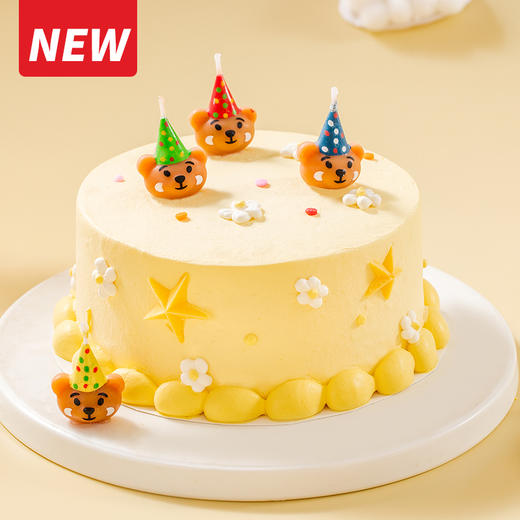 仅此一天秒杀【小熊生日趴】百香果布丁+新鲜芒果鲜奶蛋糕，每一只小熊都是蜡烛！ 商品图0