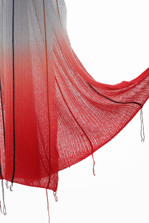  渐变色羊绒针织彩条围巾 SJF93P396N 商品图5