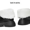 【下架】lost in echo 设计师品牌 加绒特厚保暖皮毛一体短靴棉鞋雪地靴 商品缩略图2