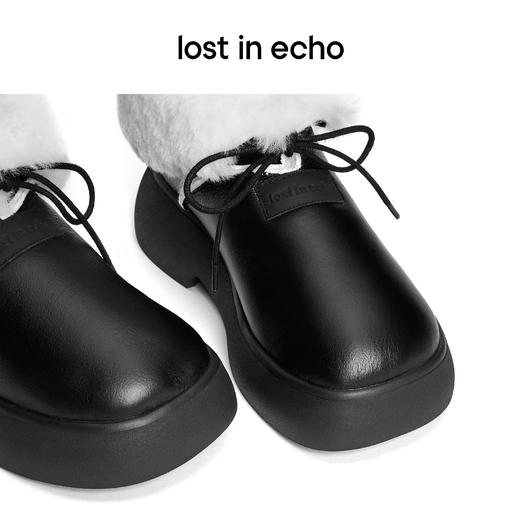 【下架】lost in echo 设计师品牌 加绒特厚保暖皮毛一体短靴棉鞋雪地靴 商品图1