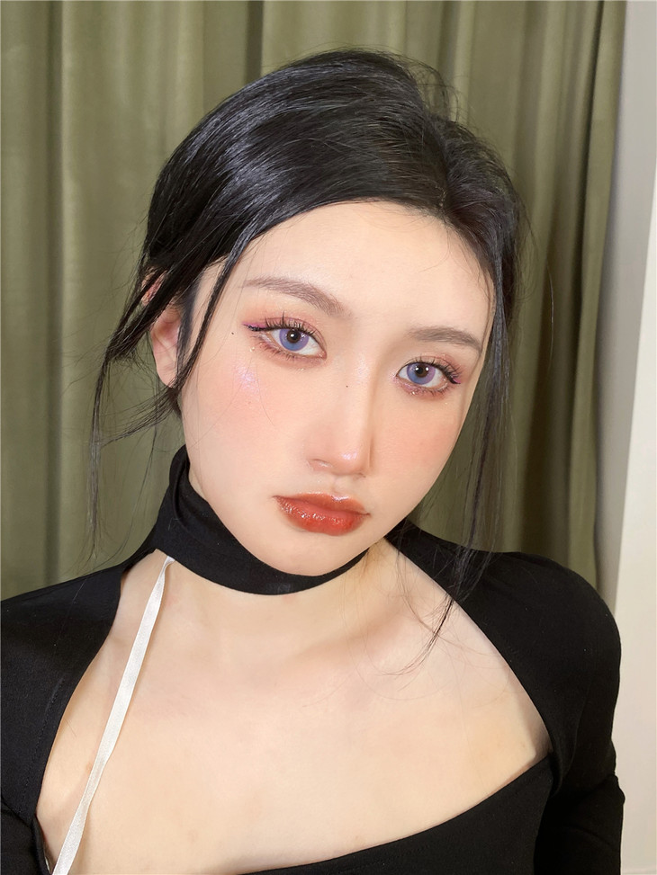 COMELYEYES年抛隐形眼镜 渐变泡泡紫14.5mm 1副/2片-VVCON美瞳网18