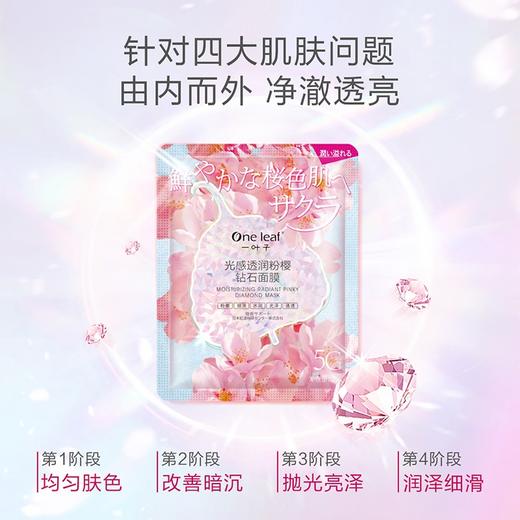 【3盒】一叶子光感透润粉樱钻石面膜5片（01049562） 商品图2