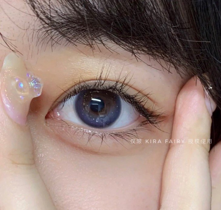 KiraFairy年抛隐形眼镜 一抹蓝光14.2mm 1副/2片-VVCON美瞳网9