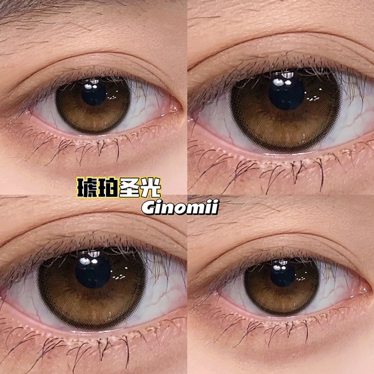 GINOMII半年抛隐形眼镜 琥珀圣光14.0mm 1副/2片-VVCON美瞳网9