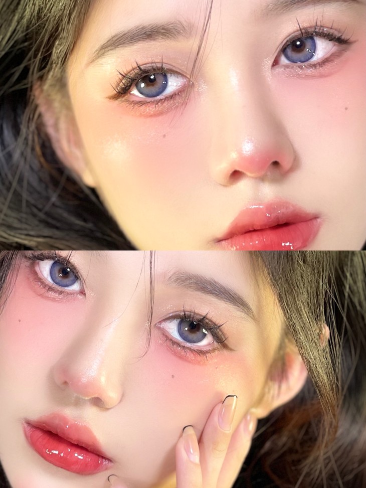 WhosCon年抛隐形眼镜 忧郁蓝调14.5mm 1副/2片-VVCON美瞳商城16