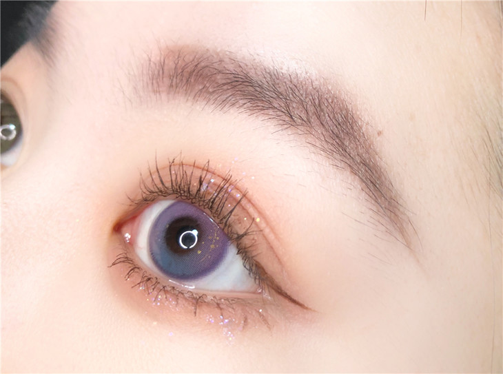 COMELYEYES年抛隐形眼镜 渐变泡泡紫14.5mm 1副/2片-VVCON美瞳网25