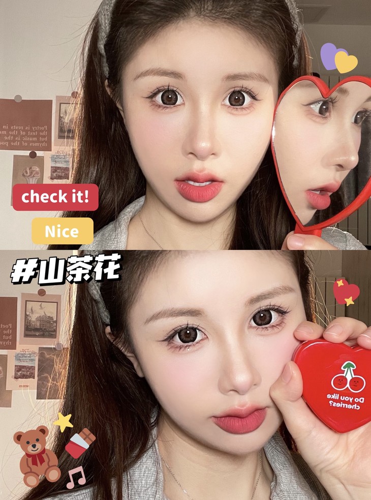 WhosCon年抛隐形眼镜 山茶花14.5mm 1副/2片-VVCON美瞳商城10