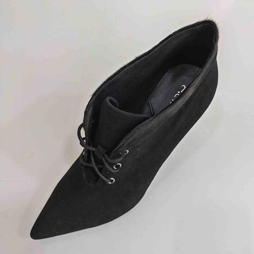 LFGJ 6603 真皮尖头细跟高跟短靴磨砂皮裸靴潮 商品图0