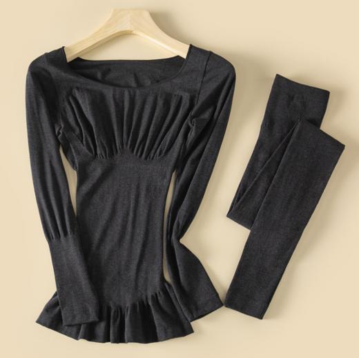 【轻薄发热德绒保暖衣套装】收腹紧身 塑身美体 轻薄不臃肿 隐形背背佳 收腹提臀 无痕隐身蓄热保暖 秋衣秋裤套装 商品图5