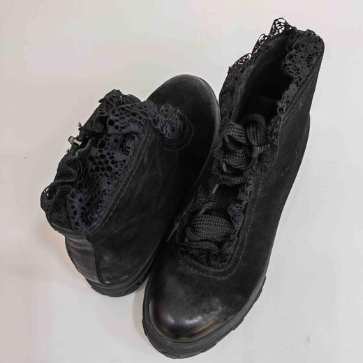 LFGJ 7901 百搭系带厚底内增高马丁靴女真皮休闲短靴潮 商品图5