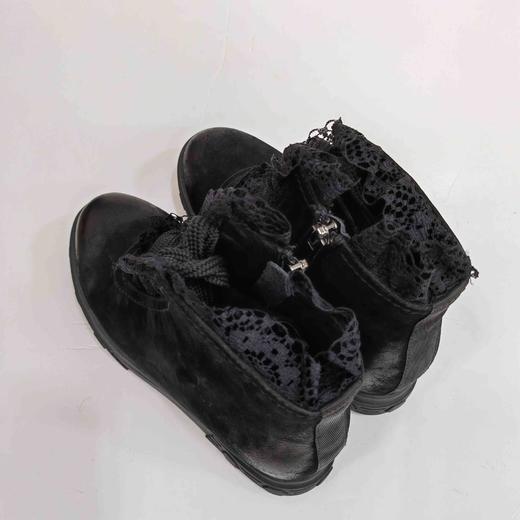 LFGJ 7901 百搭系带厚底内增高马丁靴女真皮休闲短靴潮 商品图4