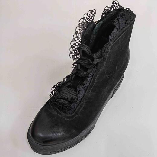 LFGJ 7901 百搭系带厚底内增高马丁靴女真皮休闲短靴潮 商品图0