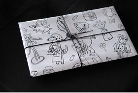 小1店员填色包装纸