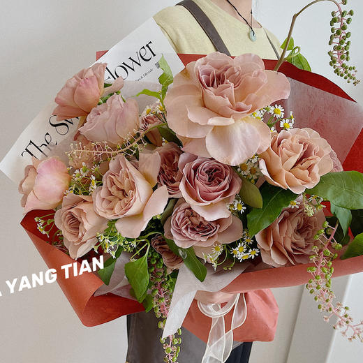 花艺 焦糖拿铁 · 花束 商品图0