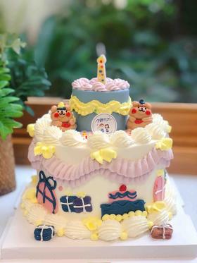 复古小熊奶油蛋糕 下单前请仔细阅读商品详情