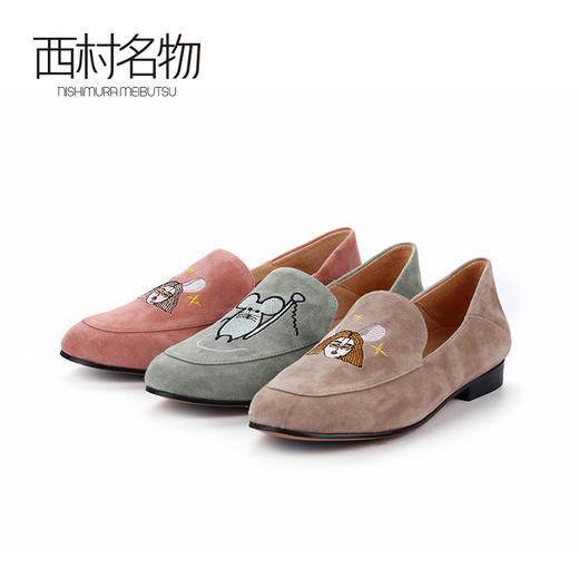 西村名物2020春季新款玩趣系列动物圆头休闲平底乐福鞋单鞋X20AM16462，16461 商品图0