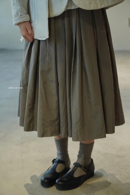 ECOLE DE CURIOSITES 3色可选真丝欧根纱褶皱半身裙(Made in France) 商品图9